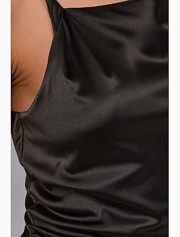 Vestido comprido de cetim