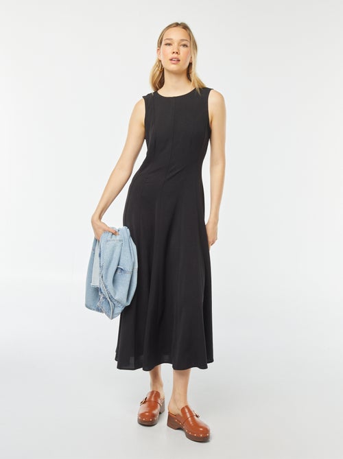 Vestido comprido de forma larga sem manga - Kiabi