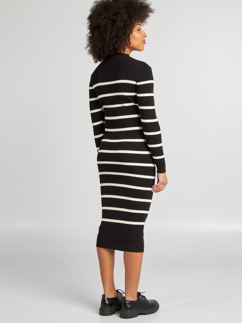 Vestido comprido de grávida PRETO - Kiabi