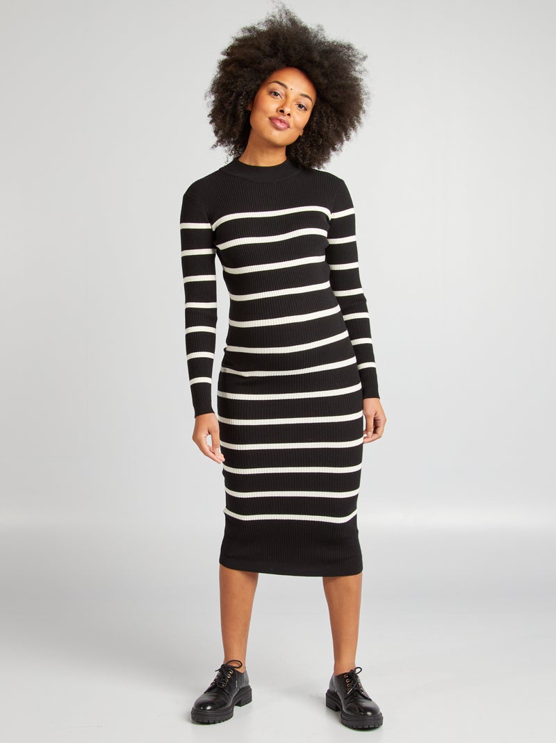 Vestido comprido de grávida PRETO - Kiabi