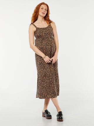 Vestido comprido de grávida sem mangas