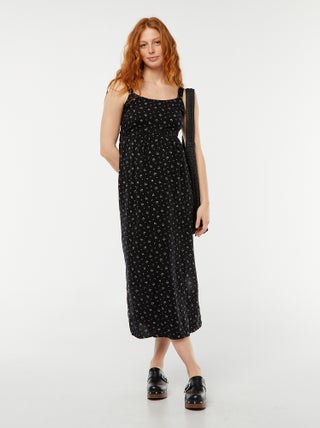 Vestido comprido de grávida sem mangas