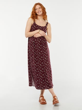 Vestido comprido de grávida sem mangas