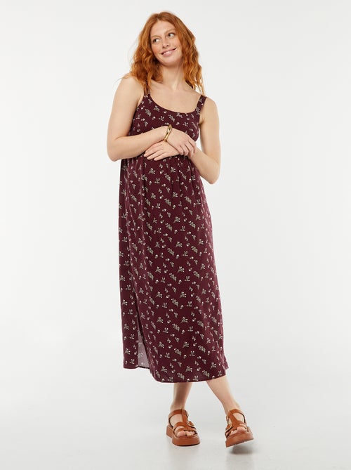 Vestido comprido de grávida sem mangas - Kiabi