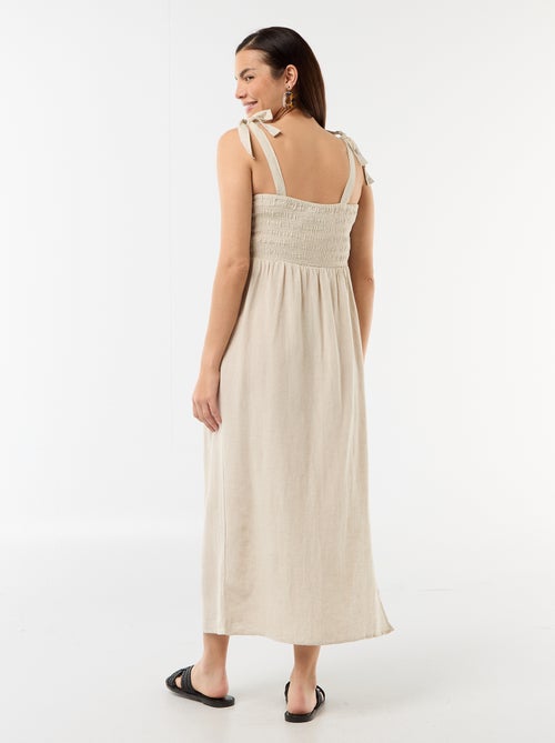 Vestido comprido de maternidade com costas nuas - Kiabi Vestido comprido de maternidade com costas nuas - Kiabi