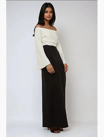 Vestido comprido elegante e exclusivo feito à medida hiccup