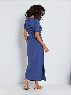 Vestido comprido em algodão concebido ecologicamente - Kiabi