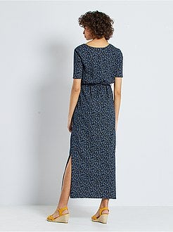 Vestido comprido em algodão concebido ecologicamente - Kiabi