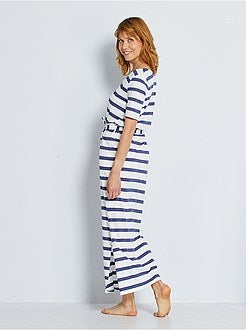 Vestido comprido em algodão concebido ecologicamente - Kiabi