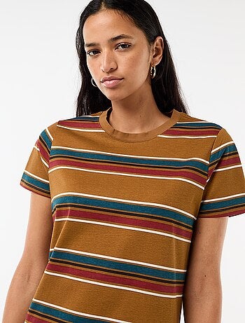 Vestido comprido em jersey de manga curta