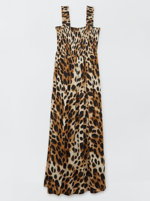 Vestido comprido em leopardo 'JDY' - Kiabi