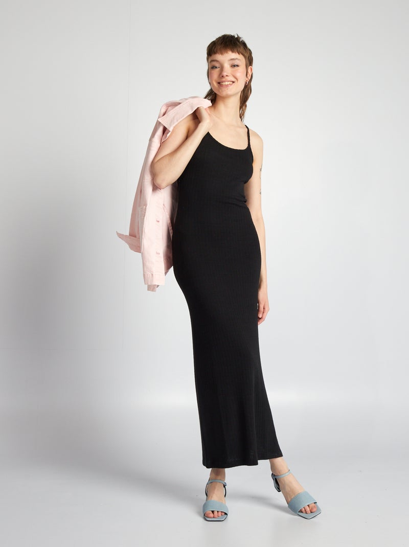 Vestido comprido em malha BEGE - Kiabi