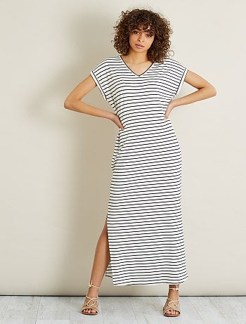 Vestido comprido em malha jersey - Kiabi