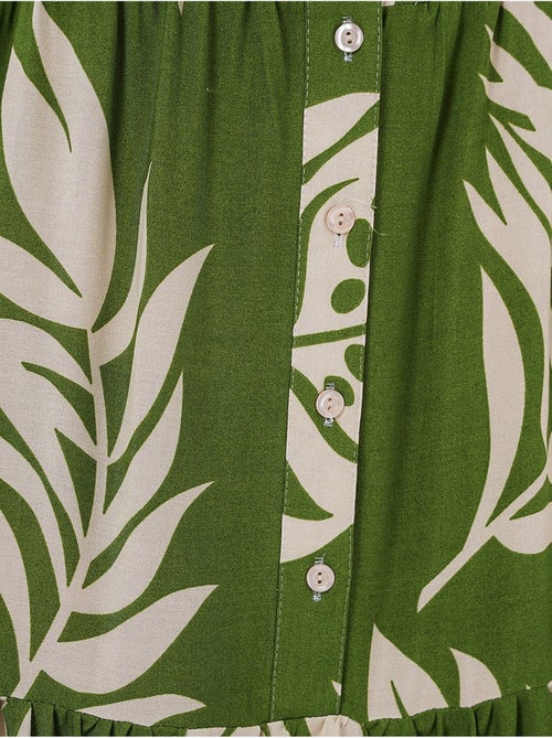 Vestido comprido estampado com decote em v bdart - Kiabi Vestido comprido estampado com decote em v bdart - Kiabi