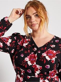 Vestido comprido estampado - Kiabi