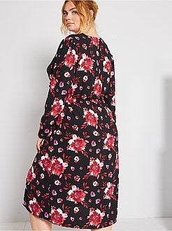 Vestido comprido estampado - Kiabi