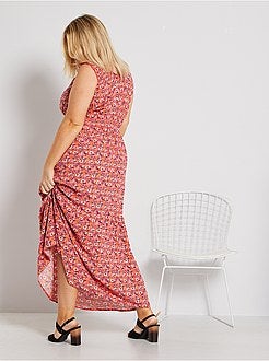 Vestido comprido estampado - Kiabi