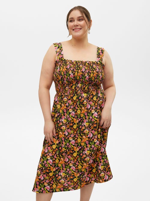 Vestido comprido estampado 'Vero Moda Curve' - Kiabi