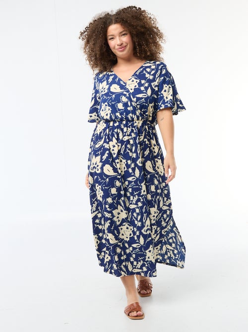 Vestido comprido estilo envelope - Kiabi