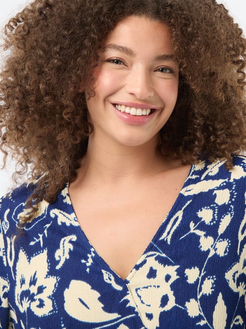 Vestido comprido estilo envelope - Kiabi