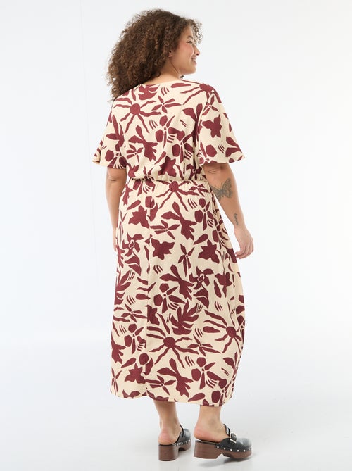 Vestido comprido estilo envelope - Kiabi