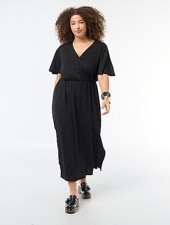 Vestido comprido estilo envelope