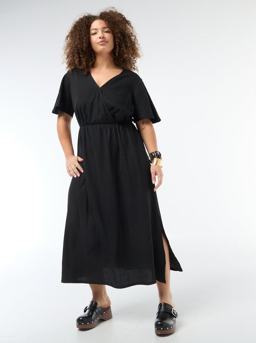 Vestido comprido estilo envelope - Kiabi