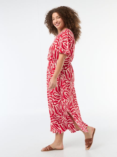 Vestido comprido estilo envelope - Kiabi