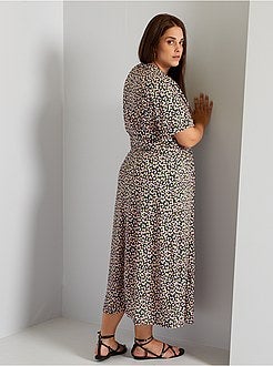 Vestido comprido florido - Kiabi