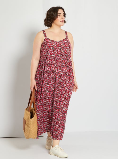 Vestido comprido florido - Kiabi