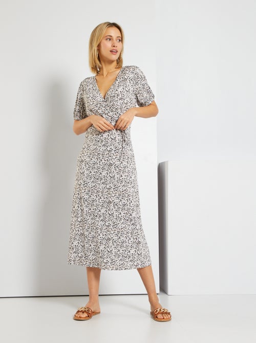 Vestido comprido florido - Kiabi