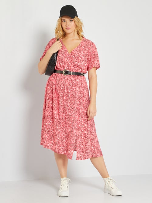 Vestido comprido florido - Kiabi