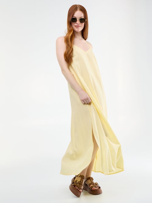 Vestido comprido fluido - Kiabi