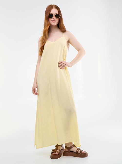 Vestido comprido fluido - Kiabi