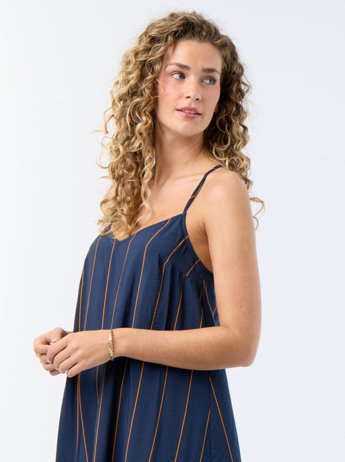 Vestido comprido fluido - Kiabi