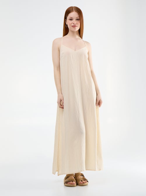 Vestido comprido fluido - Kiabi