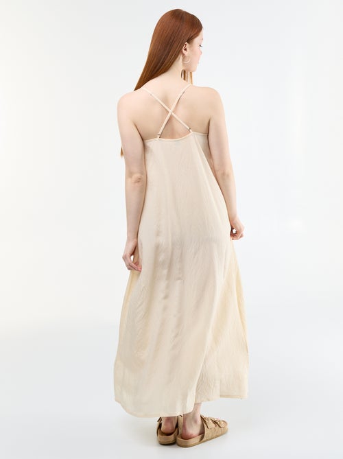 Vestido comprido fluido - Kiabi