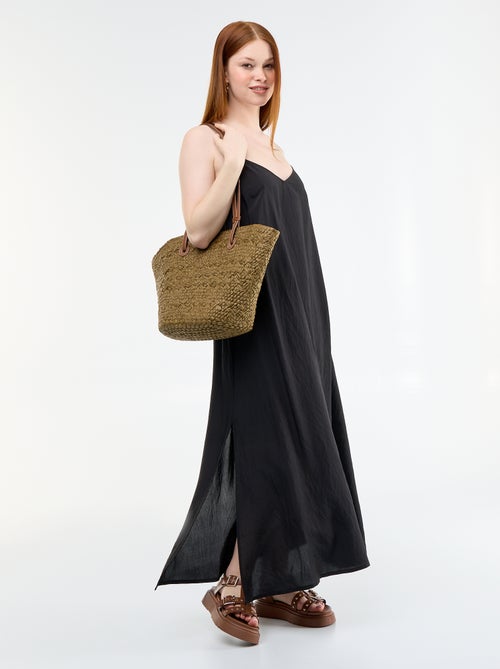 Vestido comprido fluido - Kiabi