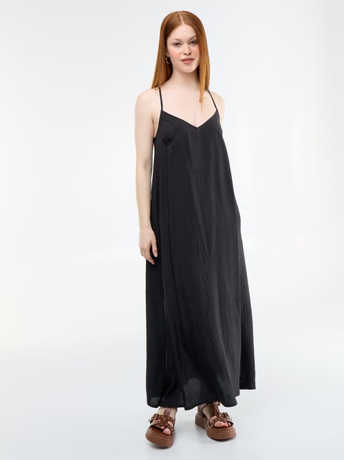 Vestido comprido fluido - Kiabi