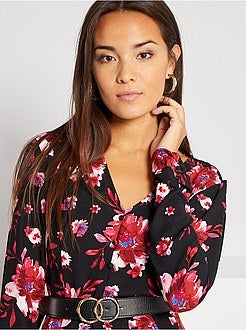 Vestido comprido fluido - Kiabi