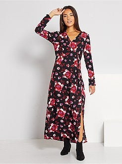 Vestido comprido fluido - Kiabi