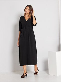 Vestido comprido fluido - Kiabi