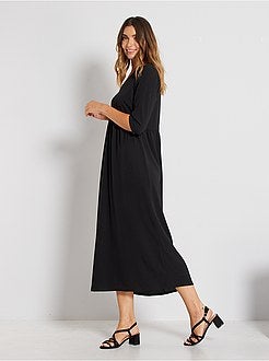 Vestido comprido fluido - Kiabi