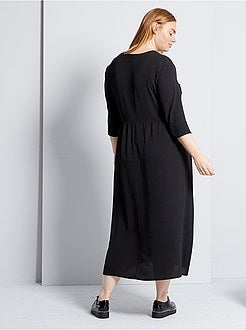 Vestido comprido fluido - Kiabi