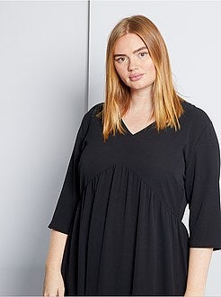 Vestido comprido fluido - Kiabi