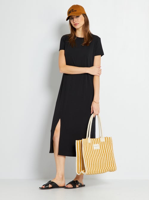 Vestido comprido fluido - Kiabi