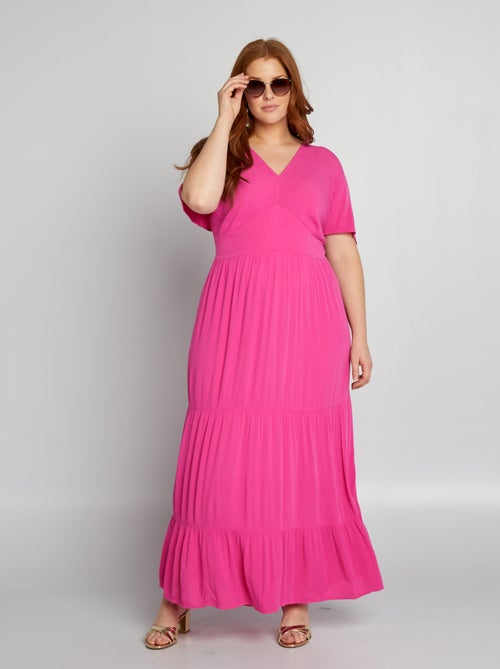 Vestido comprido fluido - Kiabi