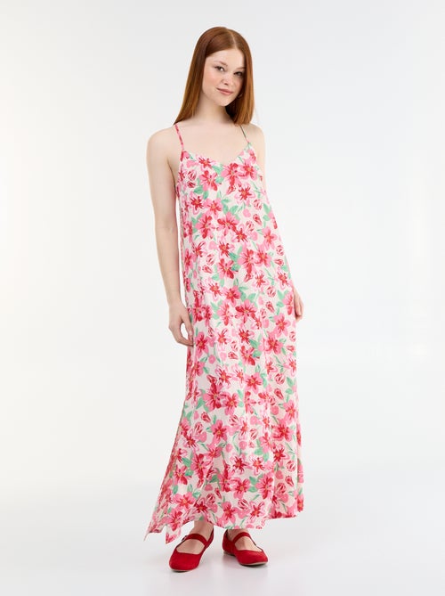 Vestido comprido fluido - Kiabi
