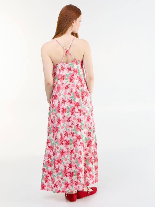 Vestido comprido fluido - Kiabi