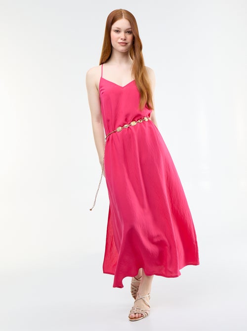 Vestido comprido fluido - Kiabi